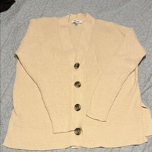 Madewell Women's Cream Cardigan Sweater